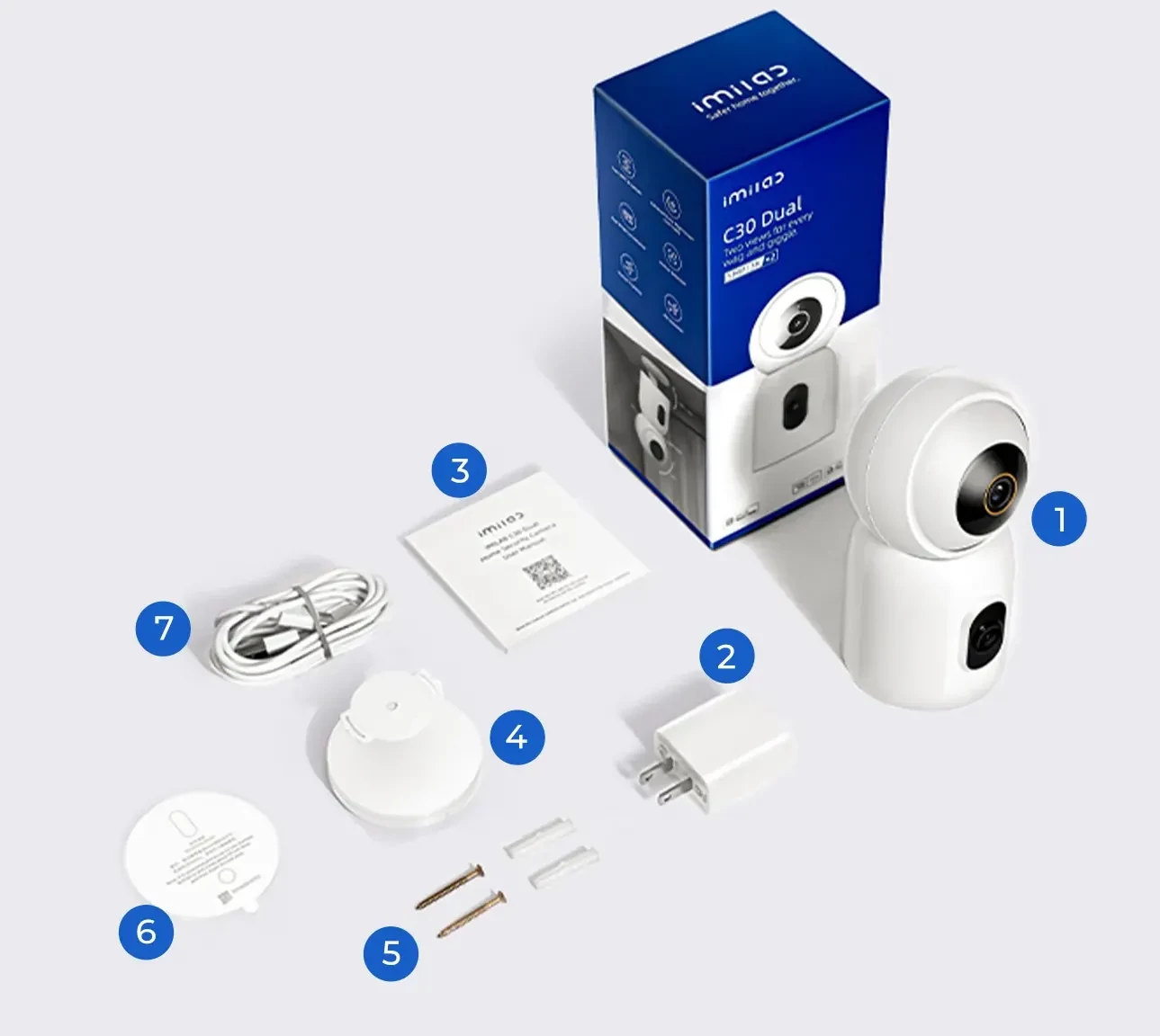 Imilab C30 Dual 3K+3K okos WiFi biztonsági kamera